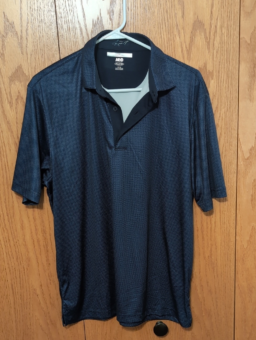 Greg Norman Collection Men's Navy Micro-Pattern Polo